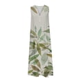 thumbnail image 5 of EGNMCR Robes de Fête pour Femmes Robe d'Été pour Femmes Design Décontracté Robe Dégradée Sans Manches Col en V Longue Robe, 5 of 5