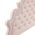 thumbnail image 3 of Fabric Upholstered Queen Size Tufted Bed with Gold Metal Legs Light Pink, 3 of 7