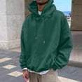 thumbnail image 4 of LUOGENLI Chandails à Capuchon pour Hommes Chandails à Capuchon Graphiques et Chandails Molletonnés au Design Polyvalent pour le Quotidien Conçus pour le Confort et le Style pour Toute Occasion Chandails à Capuchon pour Hommes Designer Vert Foncé Taille TTTG, 4 of 6