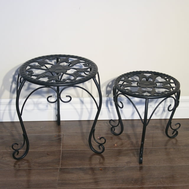 Ensemble de Deux Tabourets Ronds pour Plantes