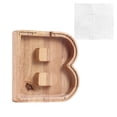 thumbnail image 2 of Agiferg Personalized Wooden Name Money Box Wooden Deposit Box Twenty Six English Letters, 2 of 6
