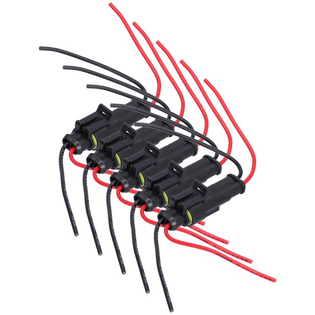 Filfeel Connecteur de Fil Automobile, 5 Pcs Connecteur Électrique de Voiture Étanche Anti-Inflammable Résilient Antioxydant Connecteur de Fil Automobile, Connexions de Fils