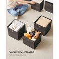 thumbnail image 3 of SONGMICS Storage Cubes, Set of 6 Storage Bins with Handles, Foldable Oxford Fabric and Non-Woven Fabric Storage Boxes, 11.8 x 11.8 x 11.8 Inches, Chestnut Brown, 3 of 6