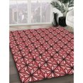 thumbnail image 3 of Ahgly Company Tapis d'Intérieur Lavable à la Machine, Carré, Transitionnel, Pastel Rouge Rose, Tapis de Zone, 7 Pieds Carré, 3 of 7