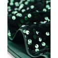 thumbnail image 5 of INSPIRE CHIC Camisole Courte à Bretelles Spaghetti en Velours à Paillettes pour Femme, Boîte de Nuit Fête, Vert Foncé, TP, 5 of 5