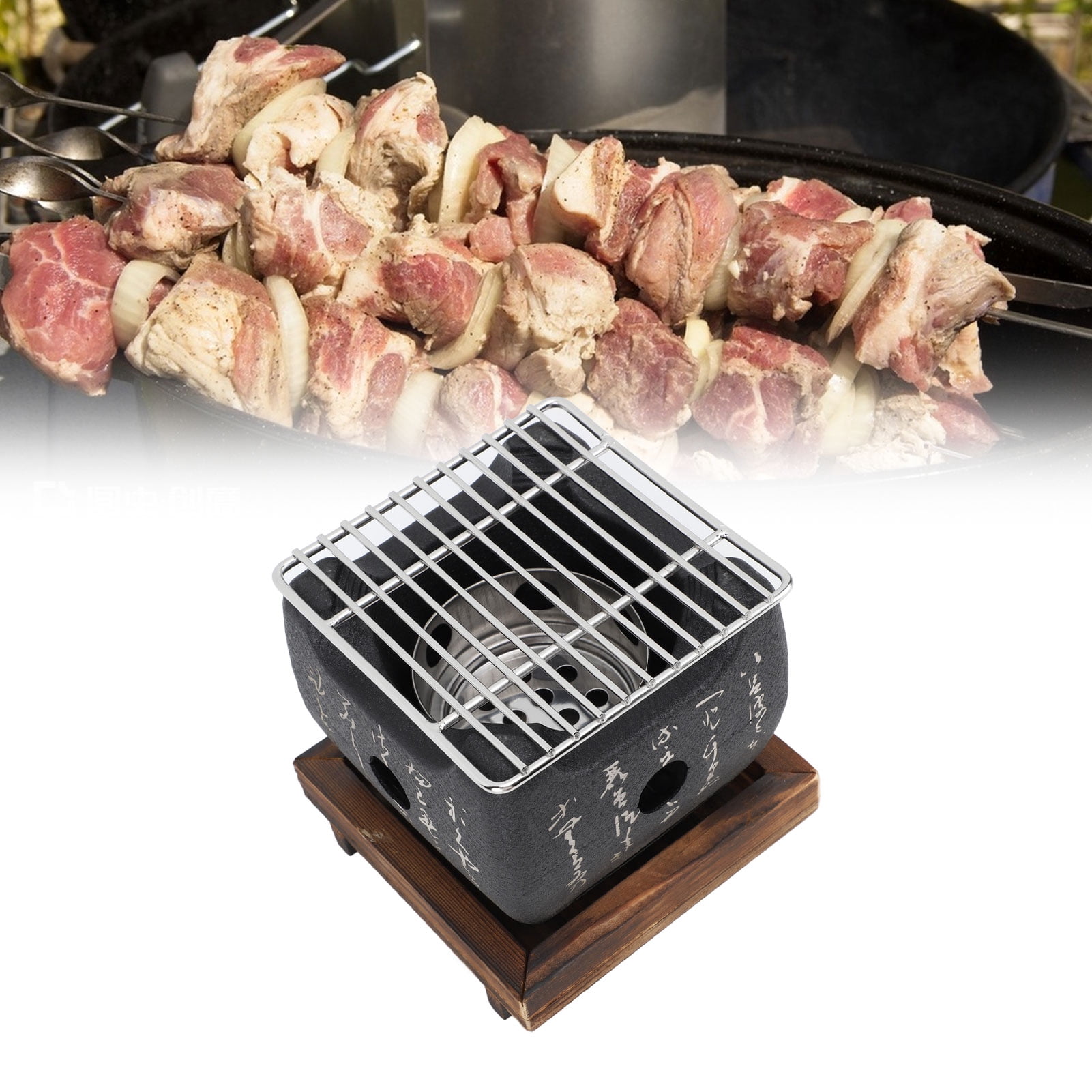 Portable Japanese Mini BBQ Grill with Fast Heating, Multi Functional Charcoal Stove for Grilling Family, Compact Size, Versatile Use, Quick Heat Up