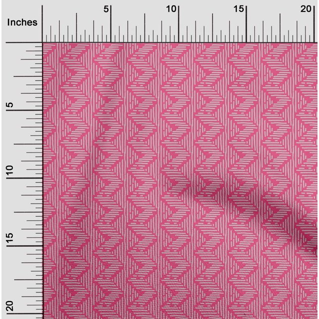 oneOone Cotton Flex Fabric Chevron Block Print Fabric By Yard 40 Inch Wide