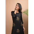 thumbnail image 4 of DWEEP SARA Kurta à Double Couche Noir Orné de Broderie, TG,42, 4 of 6