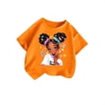 thumbnail image 2 of AJIWYH Polo Jaune pour Filles, T-Shirt Graphique Mignon à Col Rond à Manches Courtes pour Fille, T-Shirt Décontracté d'Été, Polos à Manches Courtes pour Filles de 13-14 Ans, Orange, 2 of 4