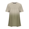 thumbnail image 3 of Blouses pour Femmes Col Rond Mode Décontractée Manches Courtes Printemps/été Haut, 3 of 5