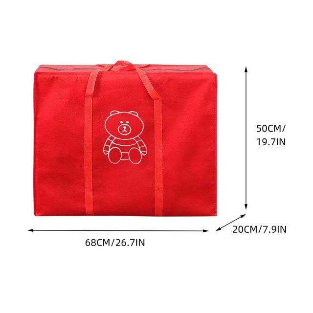 Grand Sac de Rangement pour Dortoir, Sac de Bagage Robuste pour Déménagement, Sac d'Emballage Résistant à l'Humidité pour Vêtements et Couettes avec Poignées