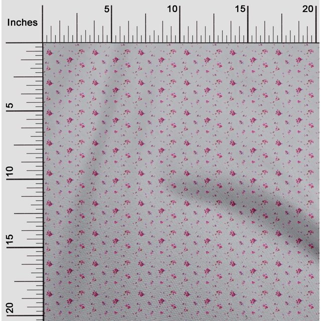 oneOone Viscose Chiffon Fabric Leaves & Flower Floral Fabric Prints by Yard 42 Inch Wide