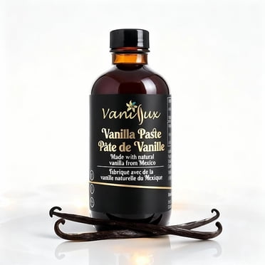 VANILLUX PURE MEXICAN VANILLA BEAN PASTE, REAL SEEDS, 60G GLASS BOTTLE