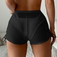 thumbnail image 3 of Plebaso Women's Mesh Shorts Beachwear See Through Bikini Bottom Summer Cover up Shorts with Drawstring, 3 of 7