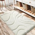 thumbnail image 1 of DEXDE Bathroom Rugs Mat 20x32, Soft Plush Shaggy Microfiber Bath Rug, Non Slip Bath Mats for Bathroom Floor, Machine Washable Absorbent Carpet for Shower Tub, White, 1 of 7