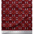 thumbnail image 1 of Soimoi Moss Georgette Fabric Geometric & Paisley Decorative Print Sewing Fabric Yard 42 Inch Wide, 1 of 2