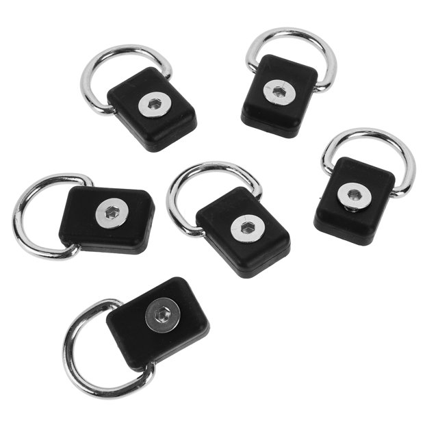 BRIGHTFUFU 6Pcs Cord Rings Black Plastic Lightweight Kayak Accessories for Canoeing