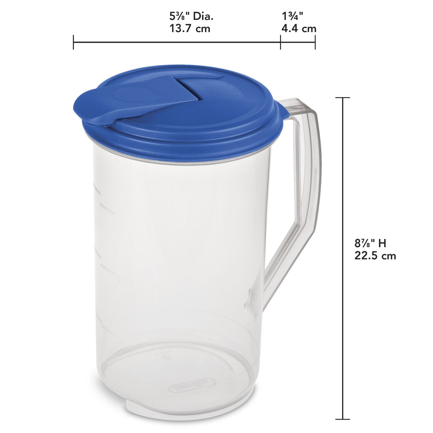 Pichet rond de Sterilite d'1,9 litres en bleu