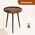 thumbnail image 3 of Costway Table d'Appoint Ronde de 16 Pouces Table Basse Moderne Mi-Siècle avec Décoration de Coquillages, 3 of 10