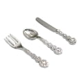 thumbnail image 2 of 3 Pieces Tableware Model Mini Lovely Size Early Educational Alloy 1/12 Kitchen Spoon Early Educational Imitation Cutlery Children Baby Kids Using Silver, 2 of 7