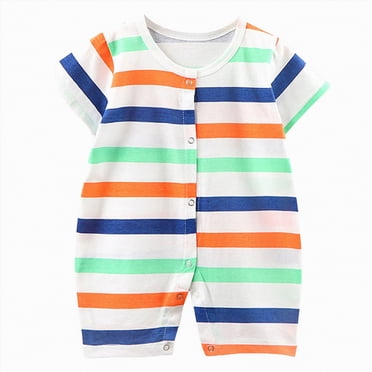 Gubotare Barboteuse Mignonne pour Nouveau-Né Garçon Tenue Bébé Garçon Fille Barboteuse Combinaison une Pièce Tenue Bébé Vêtements d'Été 0 3 6 9 12 18 24 Mois (Multicolore,18-24 Mois)