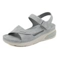 thumbnail image 1 of Women's Comfortable Wedge Sandals with Velcro Strap Foot Fashion, 1 of 5