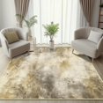 thumbnail image 1 of KIRFEIHT Modern Abstract Area Rug 5x7 Living Room Carpet Machine Washable Rug Non Slip Bedroom Carpet Stain Resistance Mat for Dining Room Brown, 1 of 6