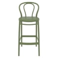 thumbnail image 4 of Compamia Victor Tabouret de Bar Contemporain en Résine pour Intérieur et Extérieur - Ensemble de 1, Vert Olive, 4 of 8
