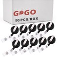 thumbnail image 1 of GOGO 50 PCS Retractable Badge Reel Name Tag Holder Reel Key Clip-Solid Black-50 Pcs, 1 of 8