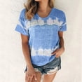 thumbnail image 1 of SMihono Hauts pour Femmes Été Décontracté Mode Féminine T-shirt à Manches Courtes Imprimé Col Rond Hauts Décontractés T-shirt Oversize pour Femmes 2023, 1 of 5