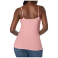 thumbnail image 3 of Hiiyo Women's Spaghetti Strap Camisole with Built-In Bra Summer Tank Top(S-6XL), 3 of 5