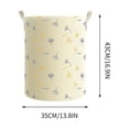 thumbnail image 3 of Bowayaoa Foldable Dirty Clothes Storage Bucket, Large Capacity Laundry Basket with Handles, Collapsible Hamper for Bedroom, Portable Plastic Clothes Organizer, 3 of 6