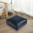 thumbnail image 4 of Birdeem Pouf Ottoman de Rangement en Similicuir, Housse de Repose-Pieds Non Rembourrée de 15,7 Pouces pour Usage Intérieur Extérieur, Coussin de Sol Style Marocain avec Capitonnage Diamant Fait à la Main, 4 of 9