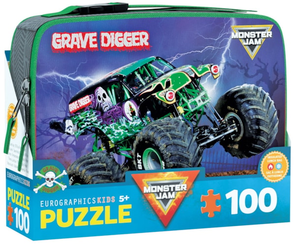 thumbnail image 1 of Sac à lunch Grave Digger Monster Jam 100 pièces, 1 of 5