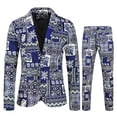 thumbnail image 1 of TIMIFIS Mens 2 Piece Print Suit Floral Partys Dress Jacket Slim 2 Button Blazer PantsFall, 1 of 9