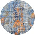 thumbnail image 1 of Ahgly Company Indoor Round Mid-Century Modern Granite Gray Oriental Area Rugs, 8' Round, 1 of 6