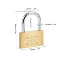 thumbnail image 2 of Unique Bargains Brass Padlock, Keyed Alike, 50mm Wide Brushed Finish Harden Shackle 2Pcs, 2 of 4