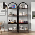 thumbnail image 4 of 4-Tier Arched Bookshelf, Industrial Style Open Bookcase with Metal Frame, Freestanding Display Shelving Unit for Living Room, Bedroom, Office Storage, 4 of 9
