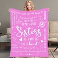 thumbnail image 4 of Dvkptbk Envelope Flannel Blanket Print Sister Envelope Blanket Birthday Gift Friend Blanket, 4 of 5
