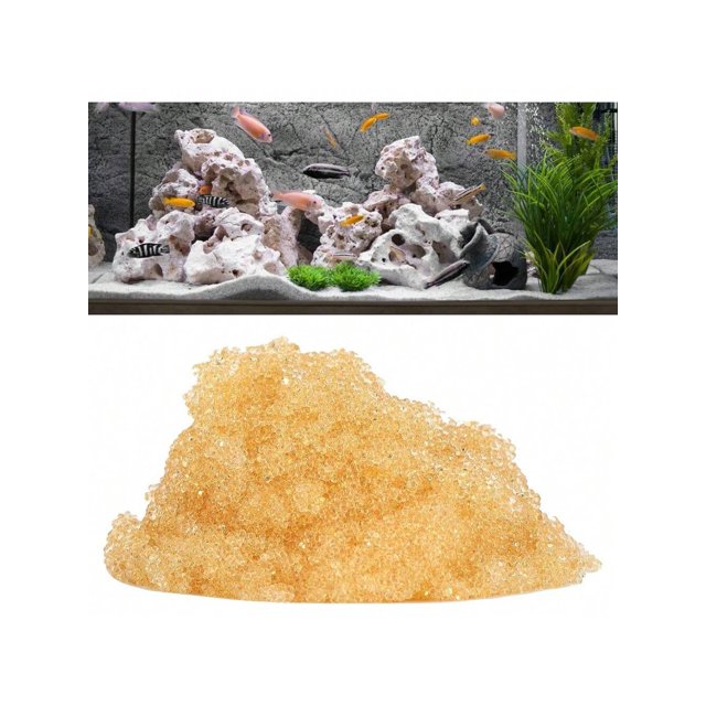 Soft Water Resin, 500ML Aquarium Water Softener Pillow Ion Exchange Filter GH Reducer Reusable Fish Tank Soft Water Resin Filter Media For Fish Tank A