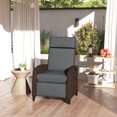 thumbnail image 2 of Outsunny Fauteuil Inclinable d'Extérieur avec Dossier Réglable, Coussin, Gris Foncé, 2 of 10