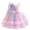 Pink, variant on LUOGENLI Dress Girls' Rainbow Princess Tutu Dress with Net Skirt Flower Girl Birthday Party Dress for Toddler & Kids Maxi Skirt Set Summer 7-8 Years