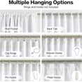 thumbnail image 3 of EcoNesxp 45 Inch Long Summer Insulated Room Divider Curtains for Bedroom Back Drawers White Short Curtains for Small Windows Semi Blackout Kitchen Cafe Curtains, 3 of 5