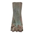 thumbnail image 5 of SMihono Robe Maxi Bohème d'Été pour Femmes Grande Taille Femmes Grande Taille Décontractée Imprimée à Col Rond à Manches Courtes Ample Longueur Genou Robe de Plage Évasée Robe d'Été, 5 of 5