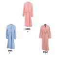thumbnail image 3 of Dalazy Women Spring Front Open Casual Style Sleepwear Girls Simple Long Sleeve Sleep Robe Home Pajama Clothing Blue S, 3 of 6