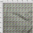 thumbnail image 2 of oneOone Cotton Poplin Fabric Leaves & Floral Block Decor Fabric Printed BTY 42 Inch Wide, 2 of 4