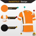 thumbnail image 4 of KwikSafety - Charlotte, NC - Renaissance Man Short Sleeve Safety Shirt - Fishbone Tape - Class 2 ANSI OSHA High Vis Reflective Gear/Orange Medium, 4 of 4