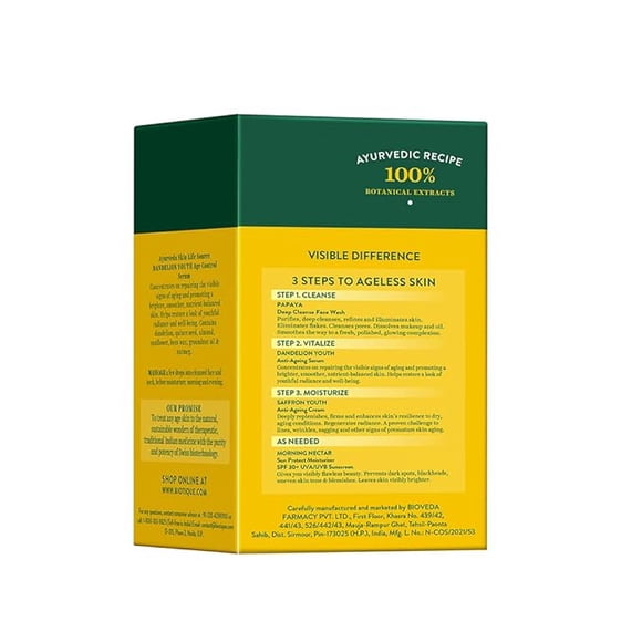 Biotique Dandelion Youth Anti-Ageing Serum| Ayurvedic and Organically Pure| Anti-Ageing 40ML