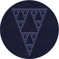 thumbnail image 1 of Ahgly Company Tapis Rond Lavable en Machine Intérieur Transitionnel Noir Nuit, 3 Pieds Rond, 1 of 7