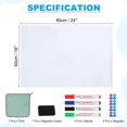 thumbnail image 2 of Uxcell 16"x24" Self Adhesive Magnetic Dry Erase Whiteboard Paper Set, White, 2 of 5